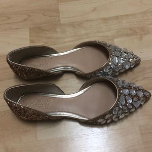 NWOT Jewel Badgley Mischka Bedazzled Flats!